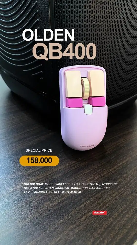 Mouse Wireless rexus olden QB400