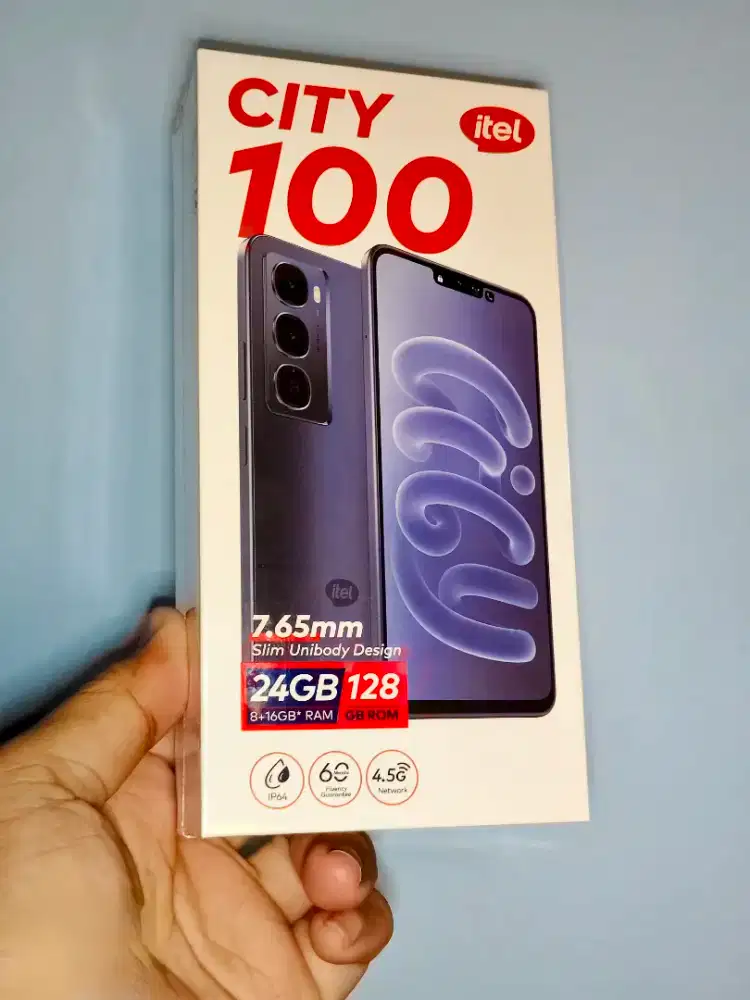 ITEL CITY 100 RAM 8+16/128 GB, BARU, SEGEL