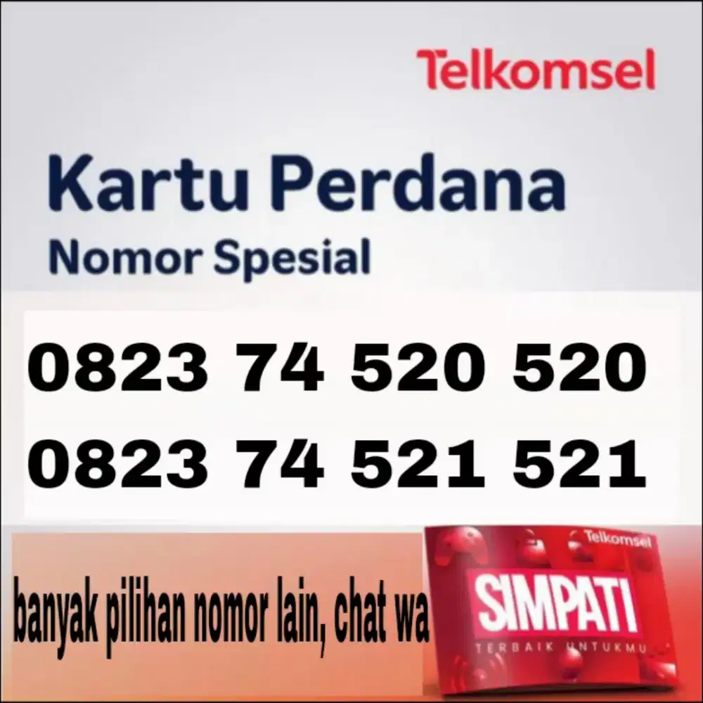 Nomor cantik telkomsel simpati pengulangan rapih