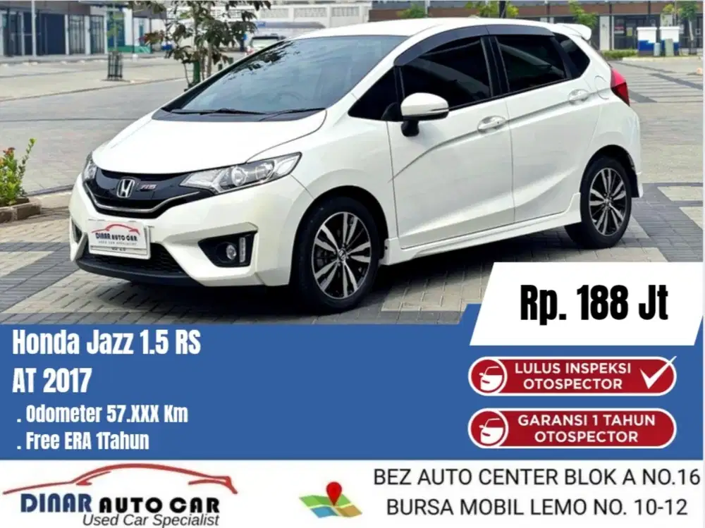 (25JT) Jazz RS 2017 Matic 57Rb Warenty 1Th *Dinar Auto* Gk5 Hatchback