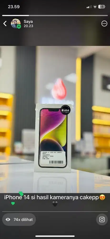 iPhone 14 128Gb new ibox