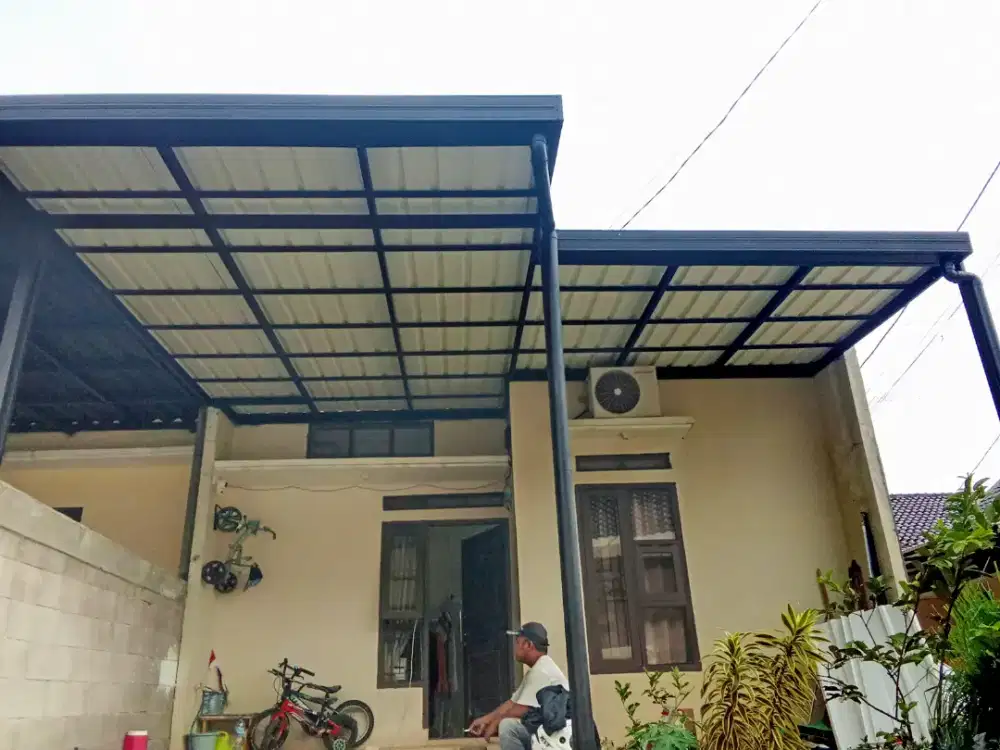 Kanopi baja ringan talang dalam