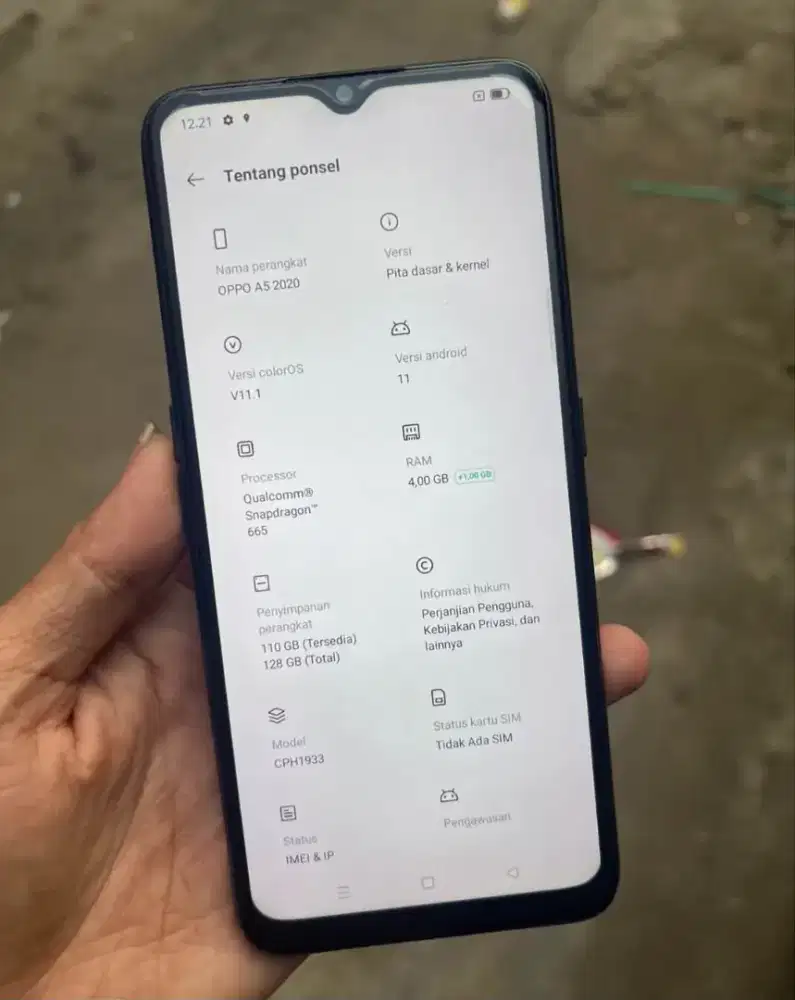 Oppo a5 2020 4+3/128 hp+kabel data tipe c