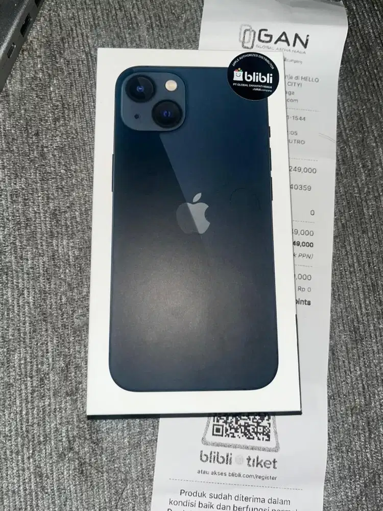 iphone 13 bnob midnight (baru buka box)