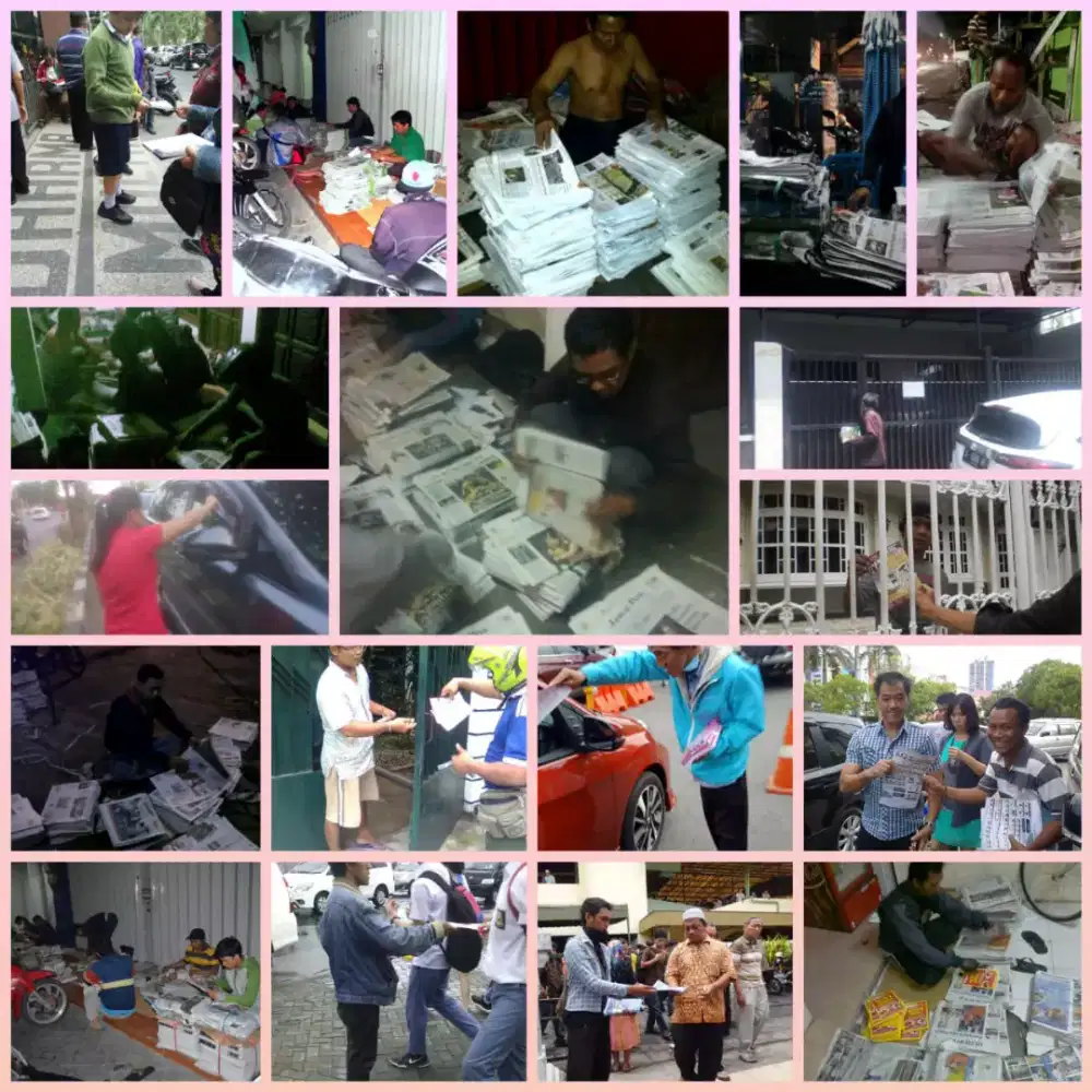 Terima jasa sebar brosur sisip koran, door to door, perempatan lampuTL