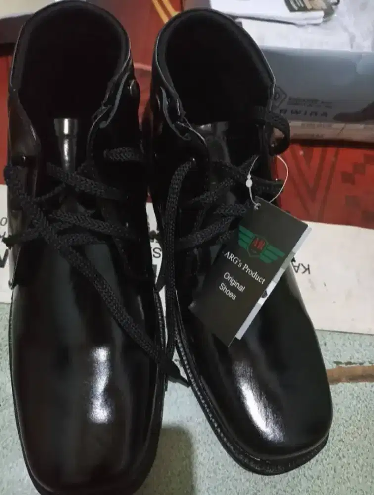 Sepatu PDH Hitam ( Kulit ) NEW