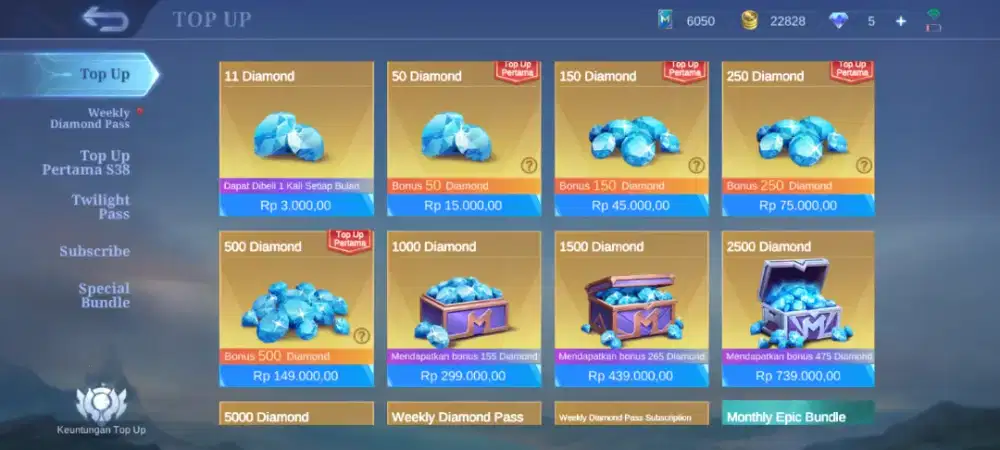 Jual Diamond Mobile Legends Murah Meriah!!!