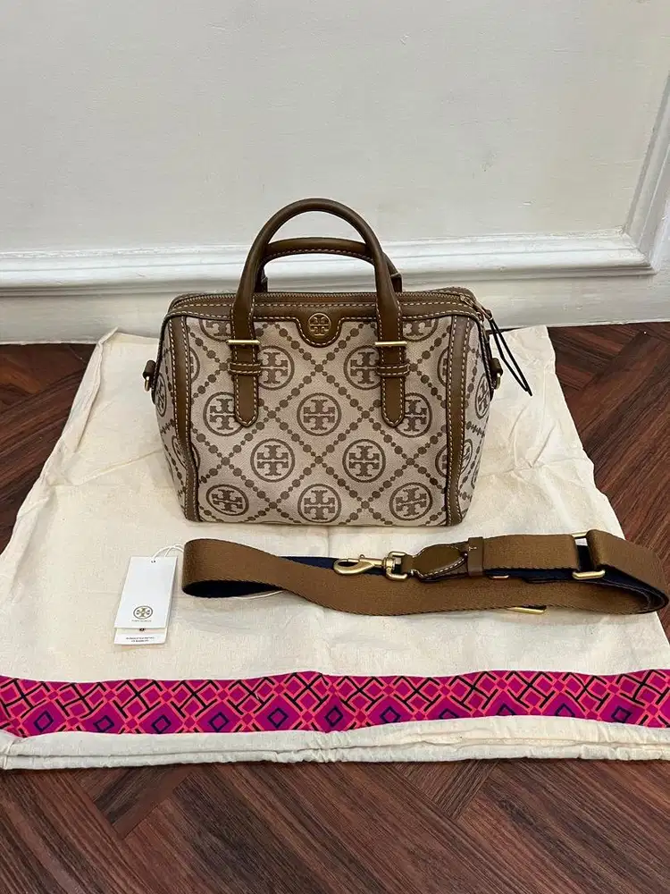 Preloved Tas Tory Burch Monogram Jacquard