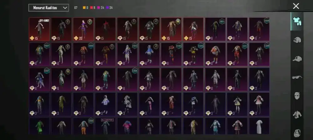 Jual akun pubg skin yor