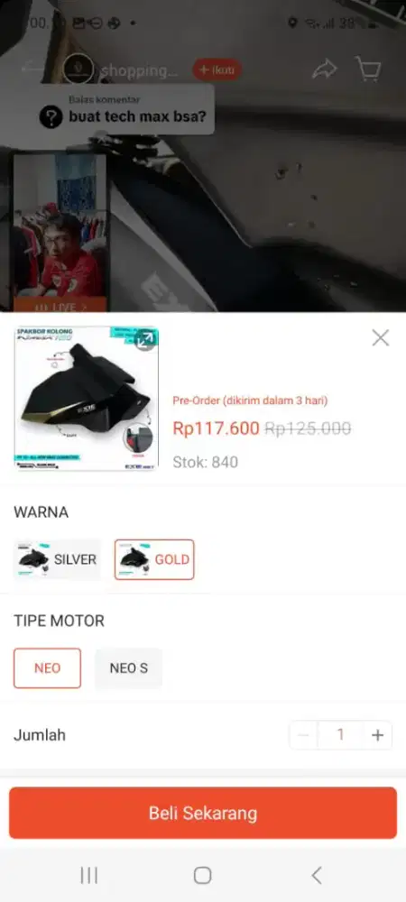 Hugger Spakbor Kolong Nmax Neo/Neo S - Pelindung Lumpur Motor