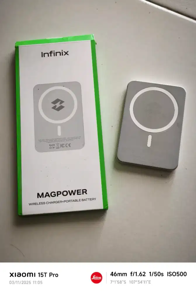 Wireless charging + powerbank Infinix original