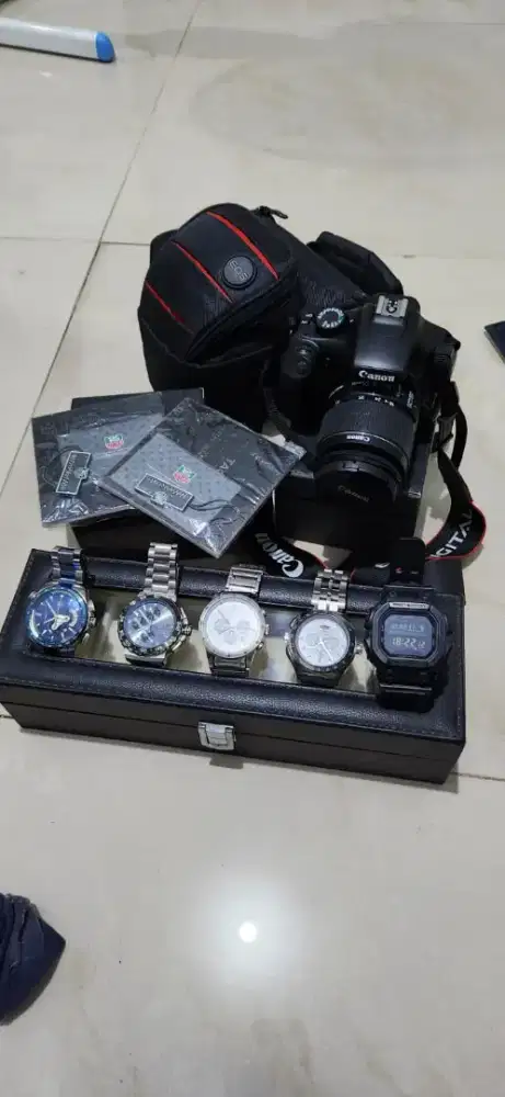 jual jam tangan TAGHEUER + kamera CANON