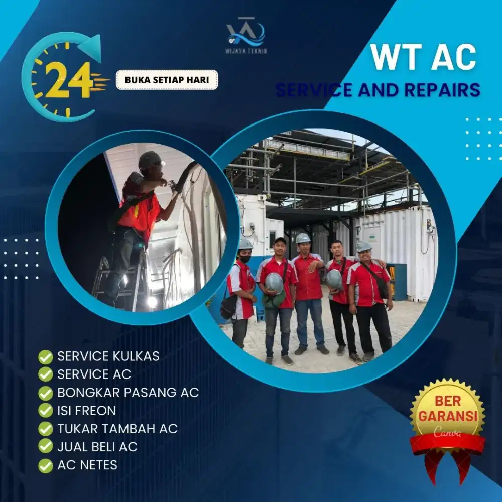 Perbaikan AC, Modul eror/mati/lampu kedap-kedip,air bocor ke depan