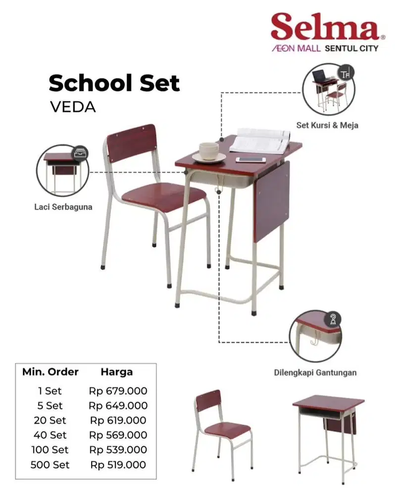 Set Meja Sekolah