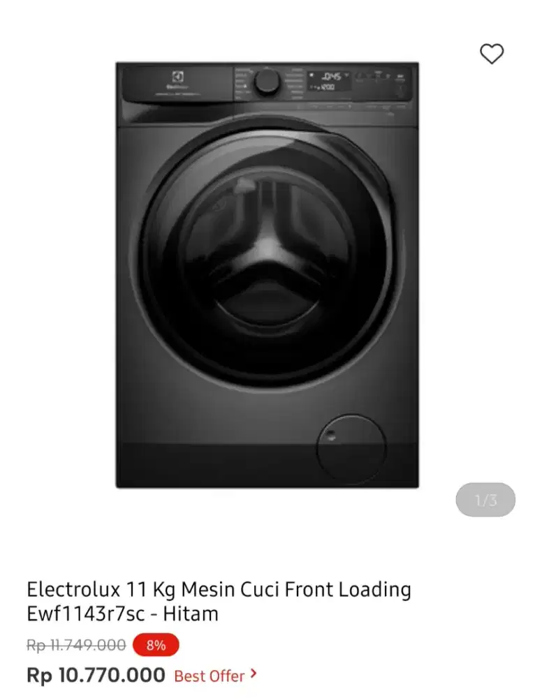 WM FRONT LOAD ELECTROLUX 11 KG