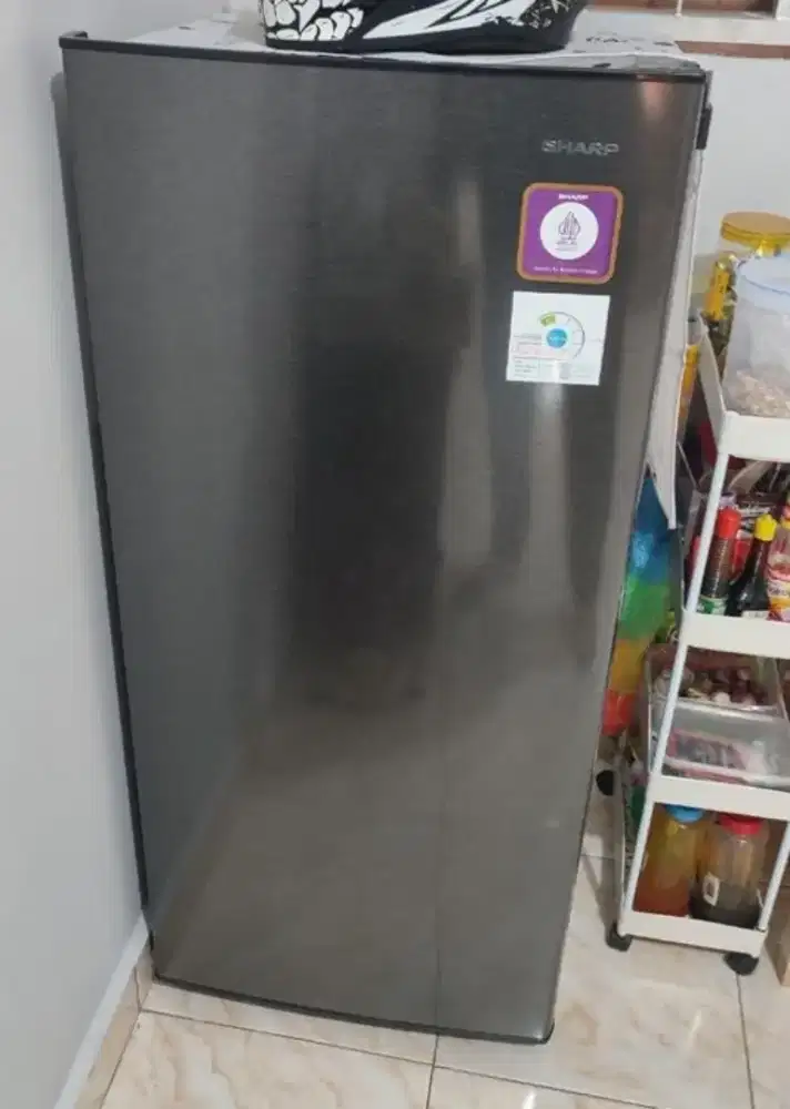 Dijual kulkas sharp 1pintu, normal, bikin es cepet beku, tinggal pakai