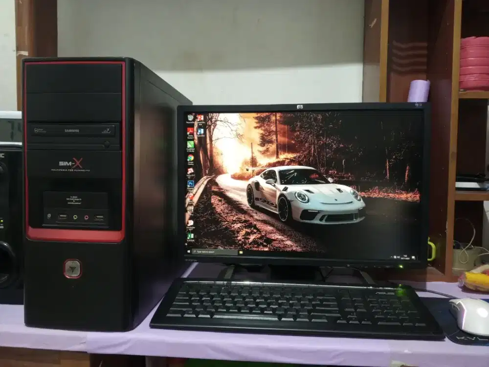 Pc intel core i5 + ssd + ram 8gb + monitor 22inch siap pakai