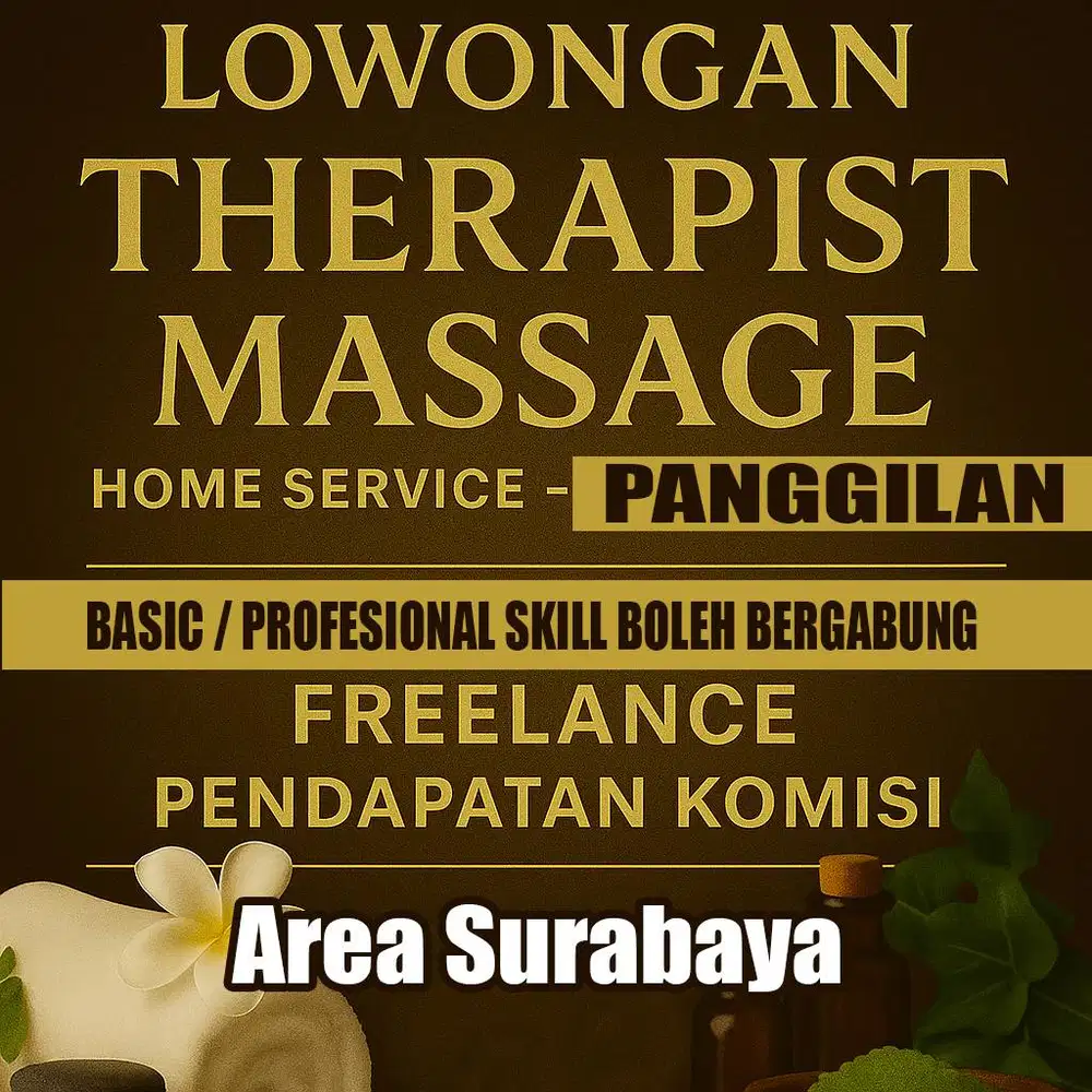 Lowongan Kerja Massage Therapist Home Service Area Surabaya