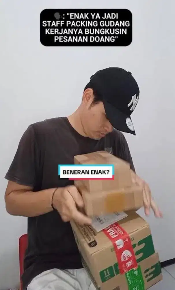 LANGSUNG INTERVIEW KERJA PRIA STAFF GUDANG PACKING ONLINE SHOP LAKI