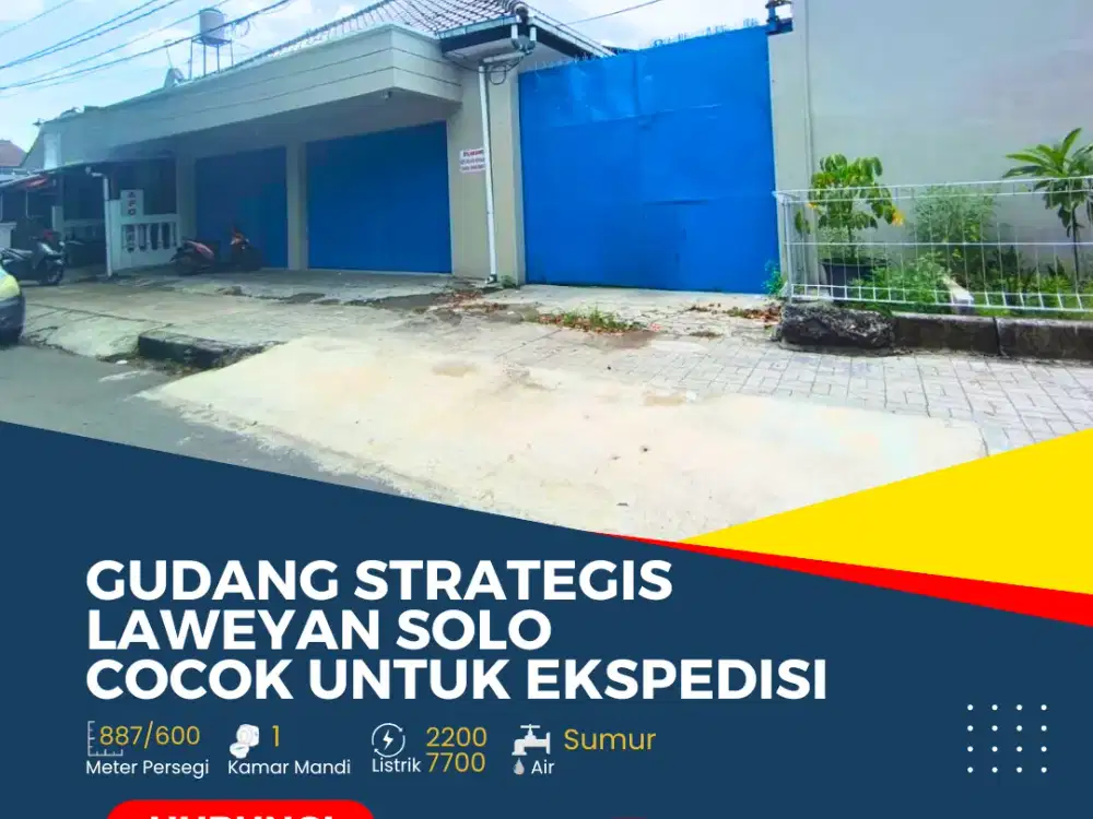 Gudang Strategis Laweyan Solo Cocok Untuk Ekspedisi