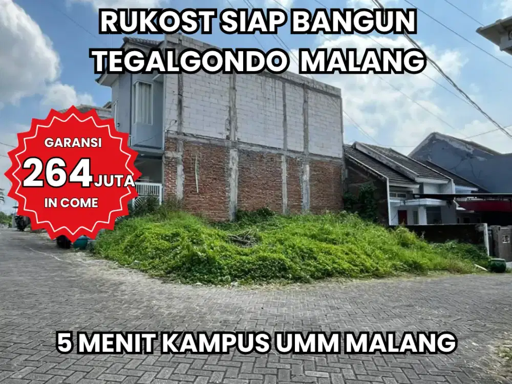 Rukost Inden Kota Malang 5 Menit Kampus UMM Garansi Passive Income