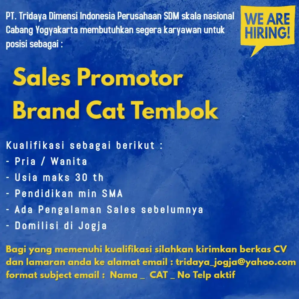 Sales Promotion Boy - Girl Jogja