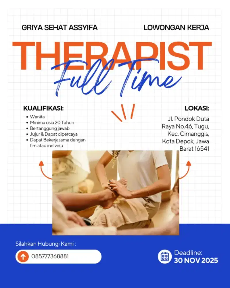 Loker admin&Terapis salon Refleksi