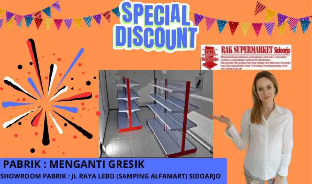 Rak minimarket gondrola dobel