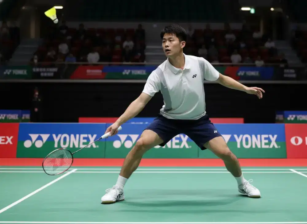 Jersey Badminton Yonex Original Second Warna Putih Dan Abu-abu