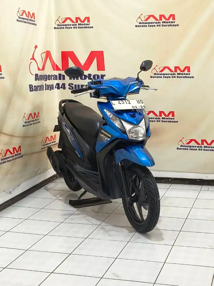 Ready Honda Beat FI Tahun 2014 warna Biru Hitam