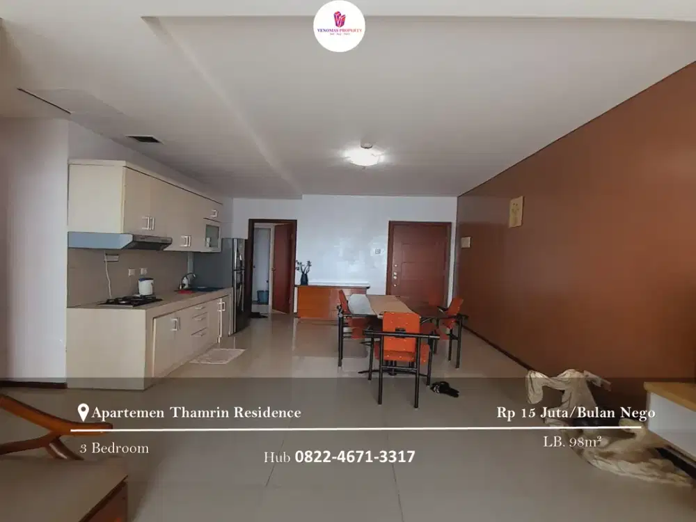 Disewakan Apartement Thamrin Residences 3BR+1 Full Furnished
