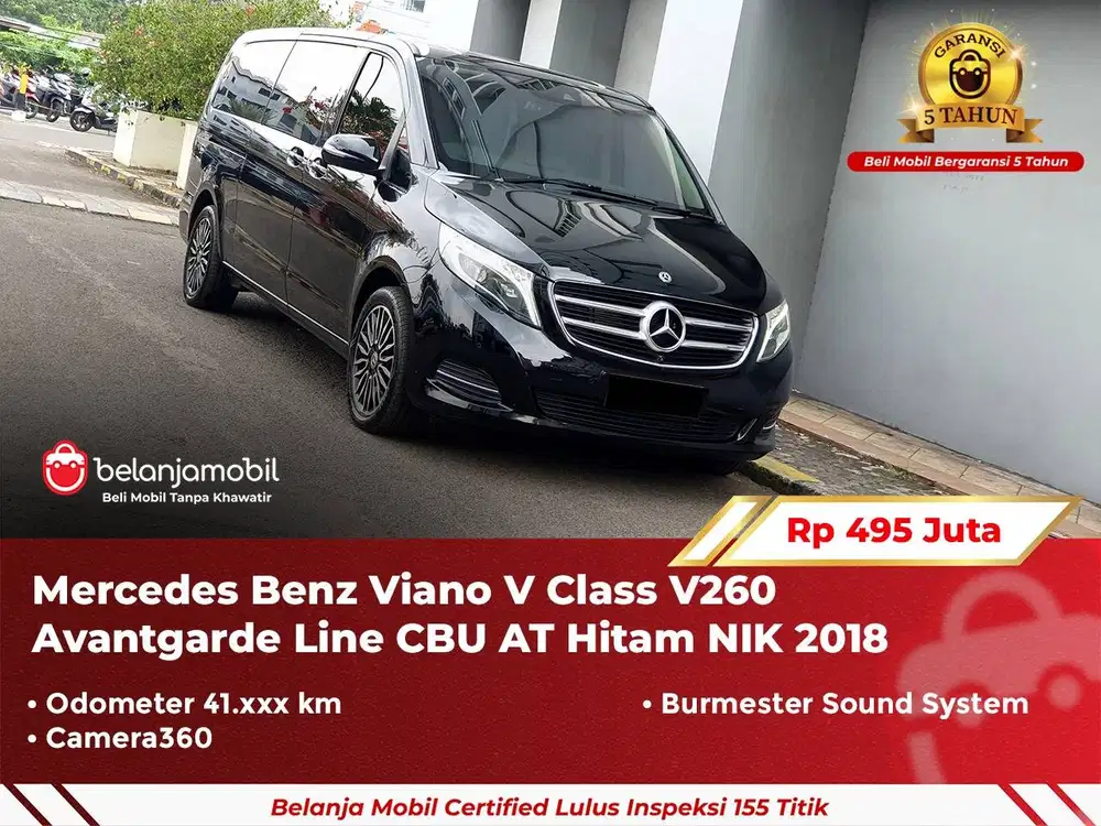 [ GARANSI 5TH ] Mercedes Benz Viano V Class V260 Avantgarde 2018/2019