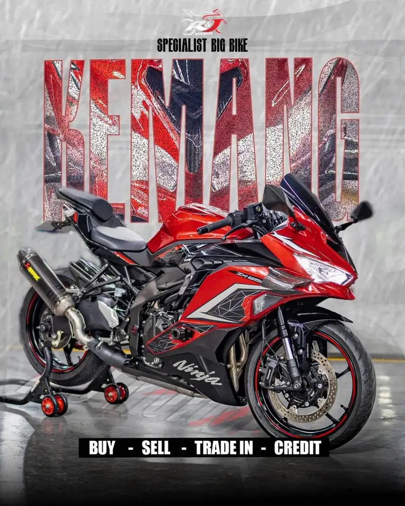LIKE NEW Kawasaki ZX25 ZX 25 ZX25R Merah 2023 knalpot Akrapovic