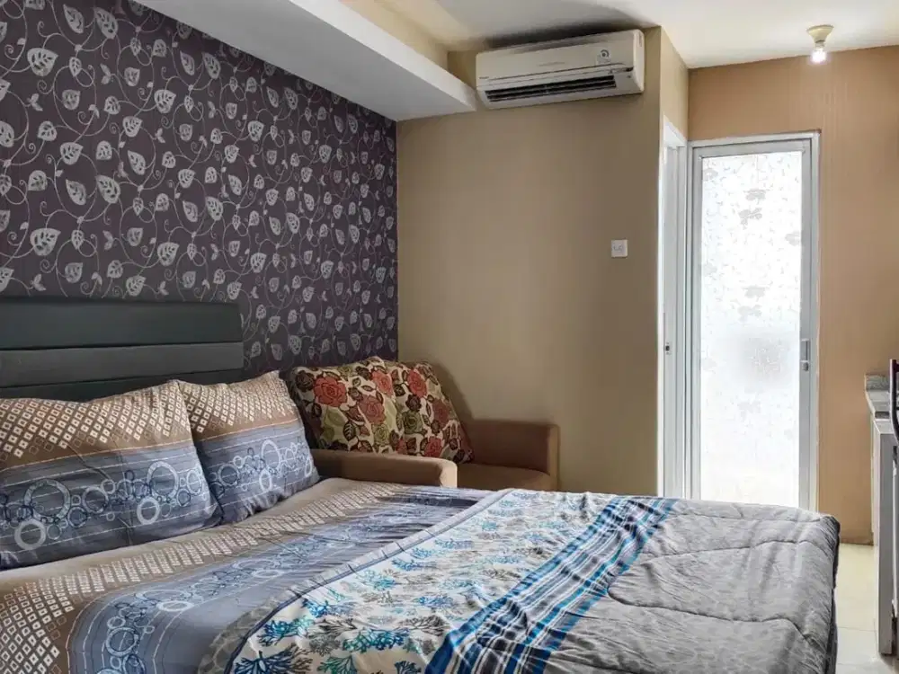 Disewakan Studio tahunan furnish apartemen bassura city, jakarta ,jatinegara