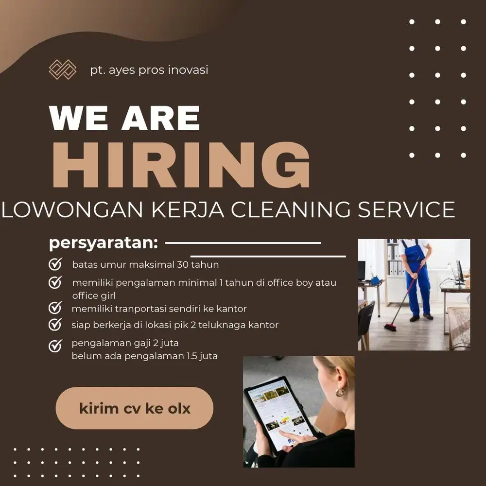 Lowongan kerja cleaning service
