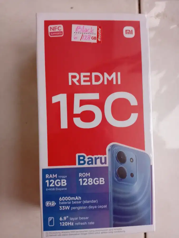 MuraH! Baru! ORI! Redmi 15C NFC 6+6/128