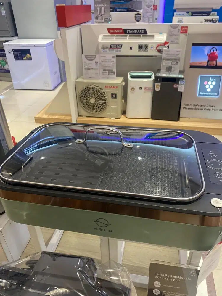 KELS ELECTRIC SMOKELESS GRILL GREEN