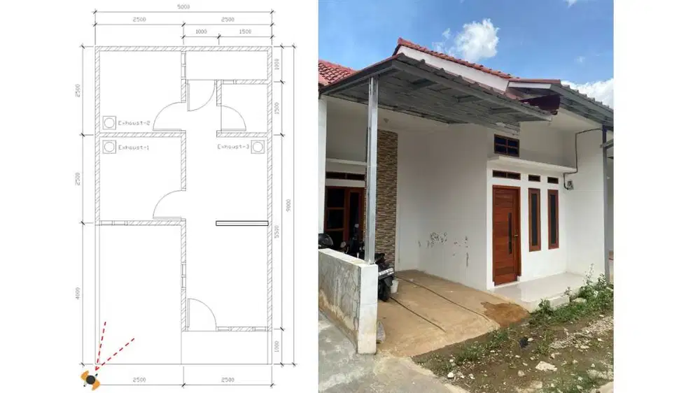 Rumah Disewakan LB35/LT45 - 13 Menit ke KRL Citayam