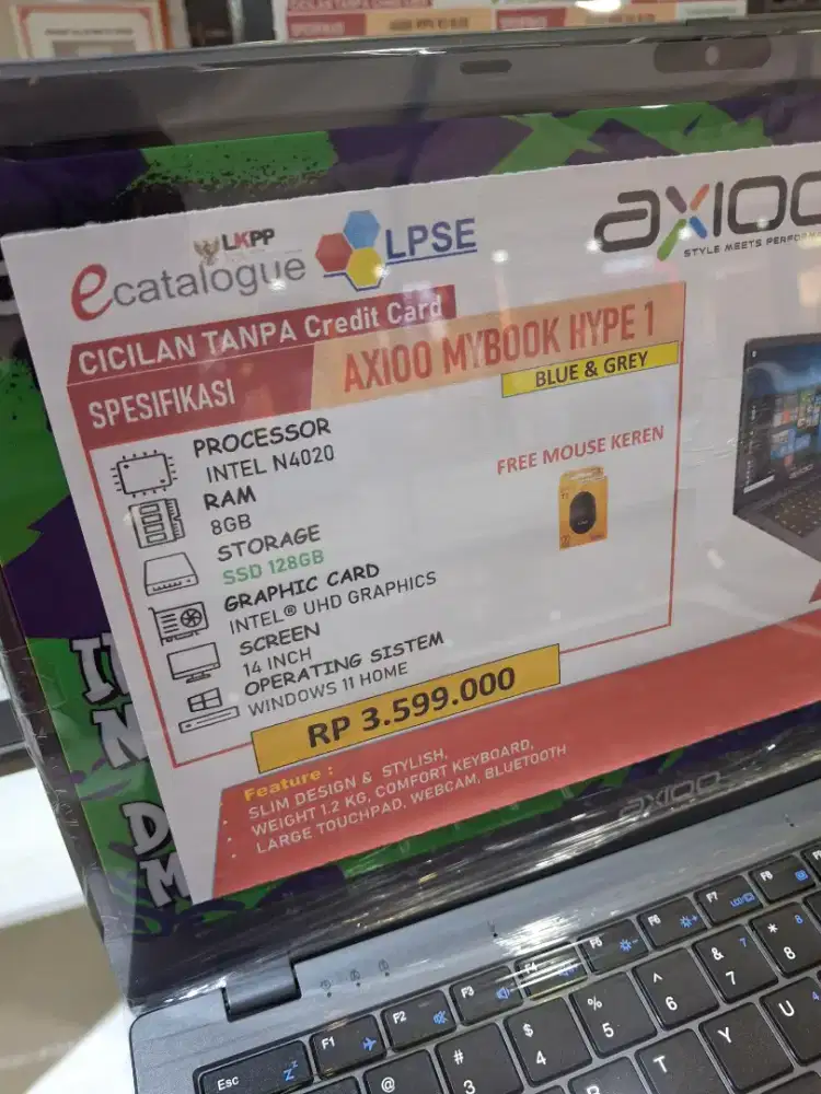 Laptop AXIOO MYBOOK HYPE 1 cicilan 0%