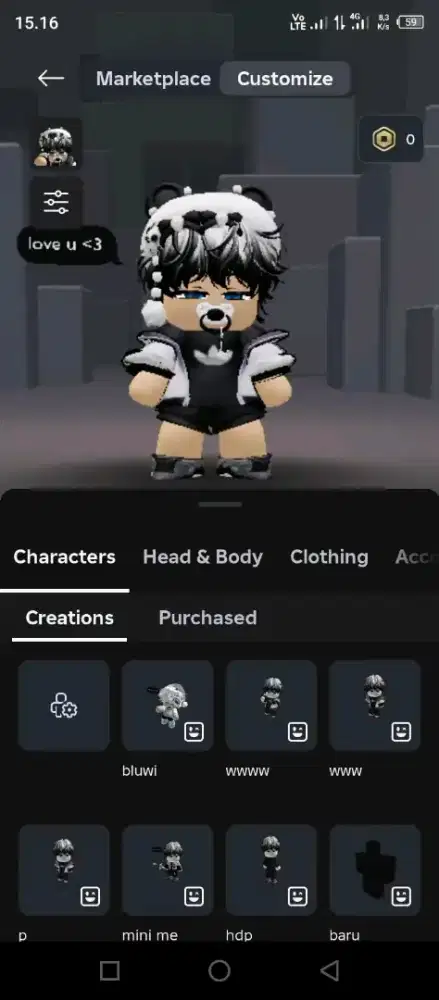 Jual akun roblox second account