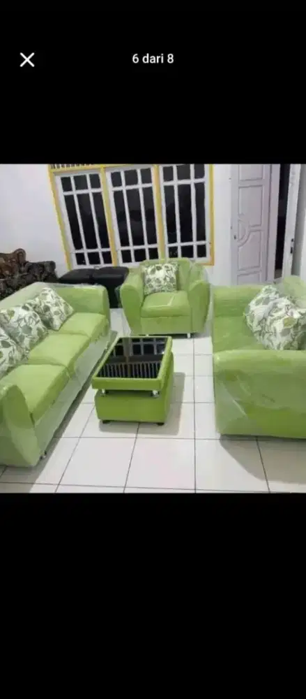 Sofa Tamu 321 Minimalis Murah, Kain Kagawa informa
