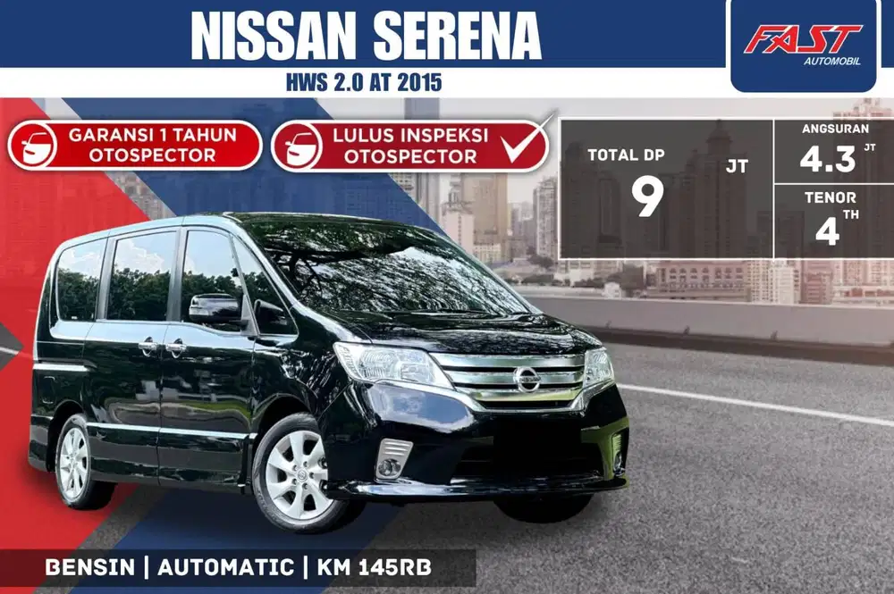 NISSAN SERENA HWS 2015 2.0 AT SERVICE RECORD & PAJAK PANJANG #F4ST