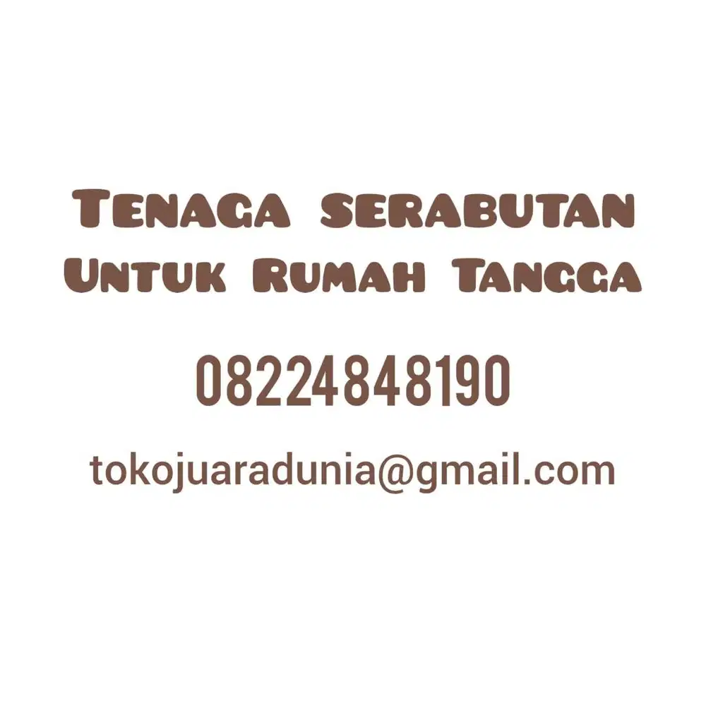 Tenaga Serabutan untuk Rumah Tangga