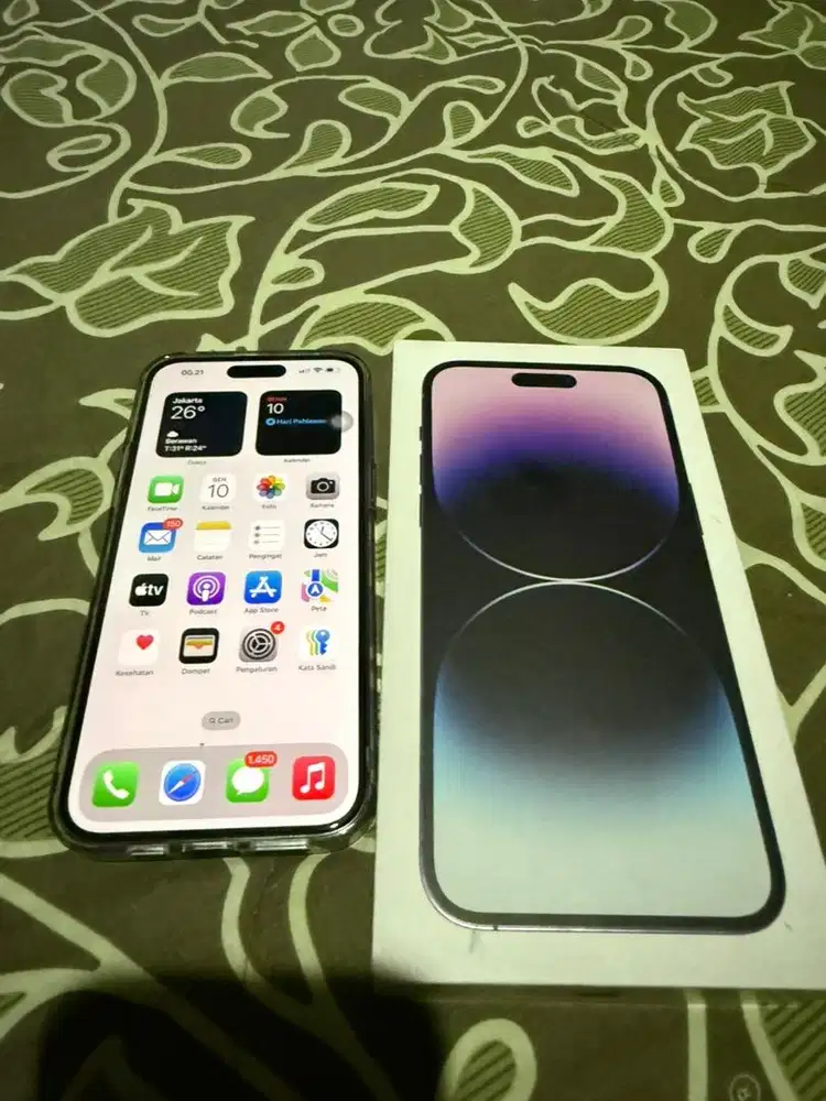 Bismillah jual iphone 14 pro max ram 256 inter beacukai BH 83% pemakai