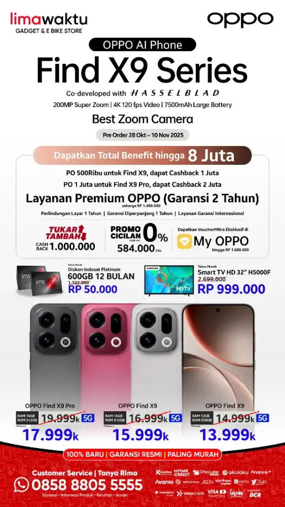 Oppo Find X9 Series (Cicilan Tanpa Survei)