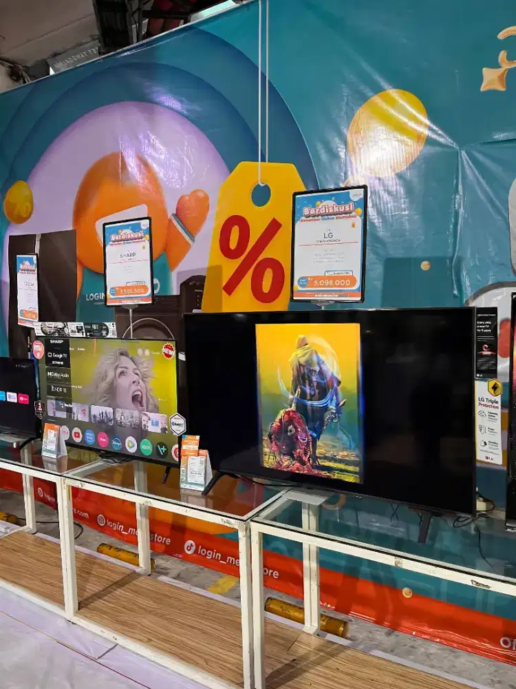 Kapan lagi Dapet Promo bunga 0% Buruan ajukan Smart Tv Harga BAZAR!!