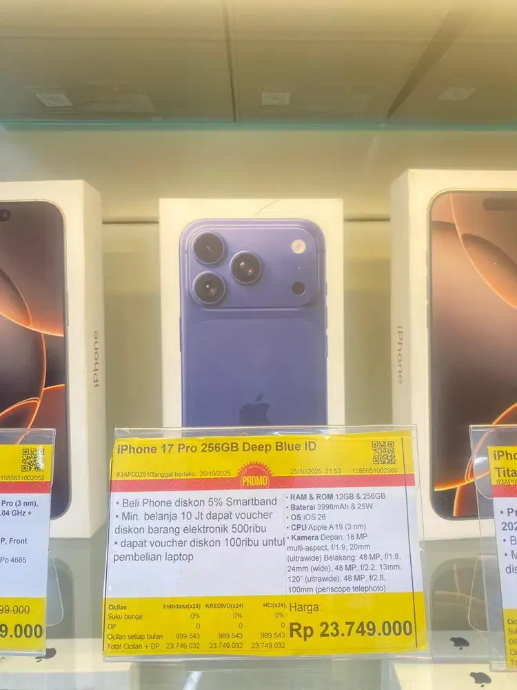 Ready Iphone 17 Pro 256 GB |Bisa Cicilan Pakai KREDIVO