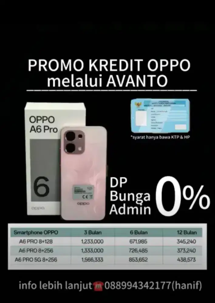 Kredit Oppo DP 0% tanpa jaminan