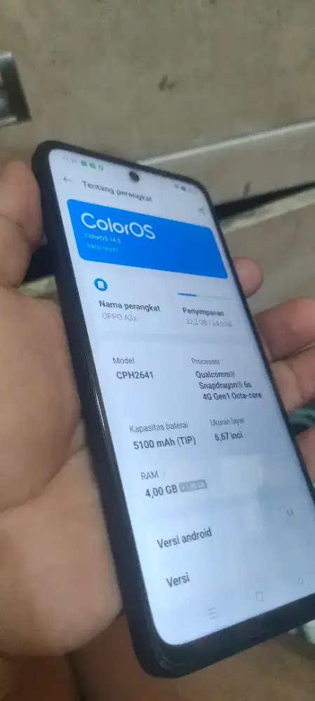 Oppo A3x 4/64gb mulus kayak baru
