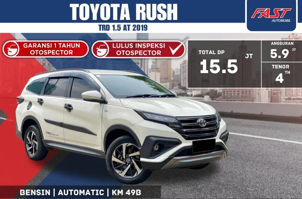 TOYOTA RUSH TRD 2019 1.5 AT KM.49RB & ISTIMEWA #F1ST